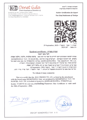 Kosher Belgesi